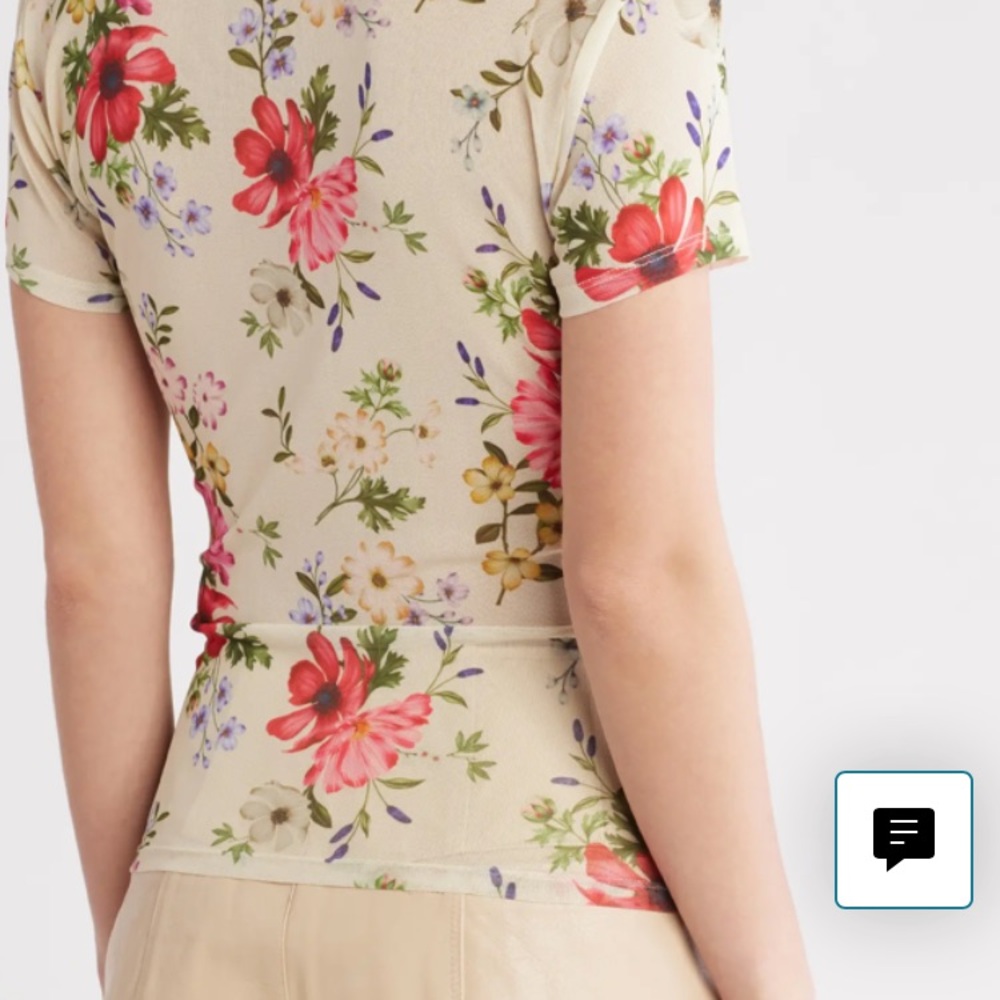 Floral Women's Top Avec Les Filles size small - Picture 3 of 7